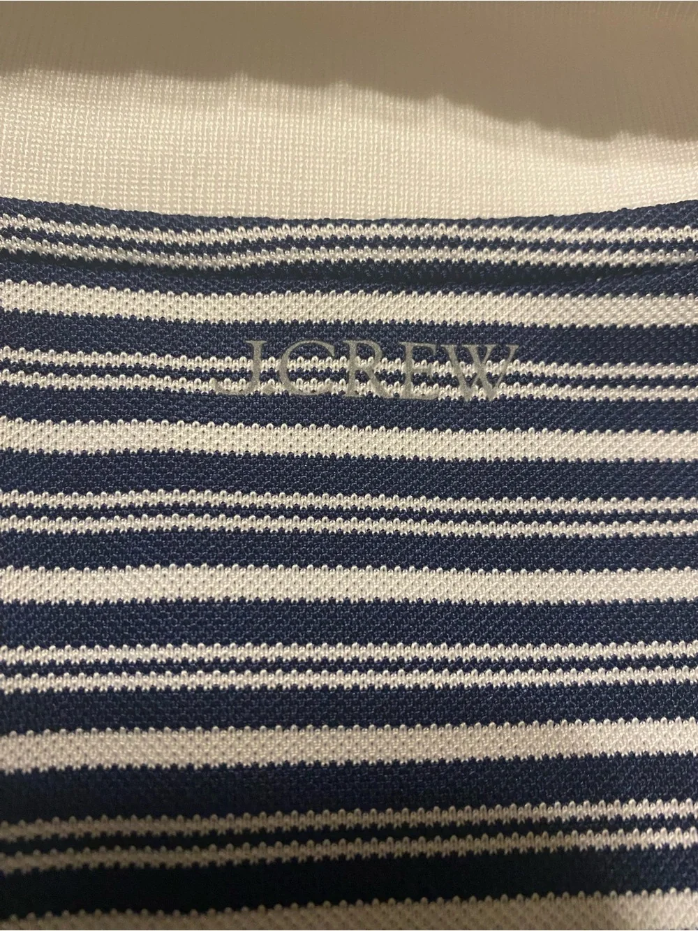 J.Crew Active Polo In Stripe Short Sleeve Top Size Large